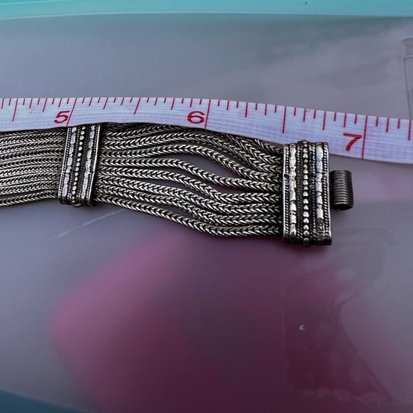 Silpada antique Sterling Silver Multi Strand Toggle  OTTOMAN style Bracelet 27g - Picture 12 of 13